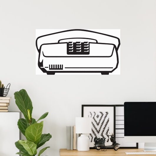 Altes Telefonsymbol Poster (Heimbüro)