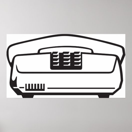 Altes Telefonsymbol Poster (Vorne)