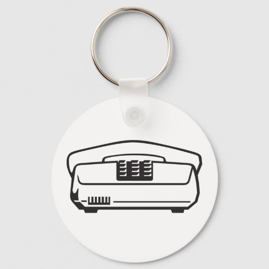 Altes Telefonsymbol Schlüsselanhänger (Vorderseite)