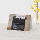Altes Textverarbeitungsgerät Karte (Gelbe Blume)
