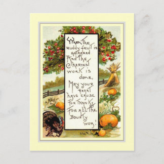 Altes Thanksgiving Feiertagspostkarte
