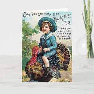 Altes Thanksgiving-Karte Feiertagskarte
