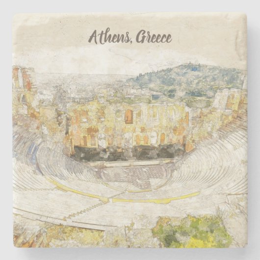 Altes Theater Herodion Stone Untersetzer - Athen (Vorderseite)