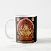 Altes tibetisches Tapestry Kaffeetasse (Links)