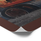 Altes Traktor-Foto-Poster Poster (Ecke)