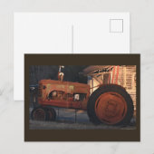 Altes Traktor-Foto Postkarte (Vorne/Hinten)