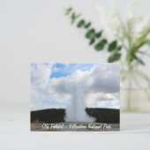 Altes treues Foto bei Yellowstone Postkarte (Stehend Vorderseite)