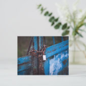 Altes Türschloss Postkarte (Stehend Vorderseite)