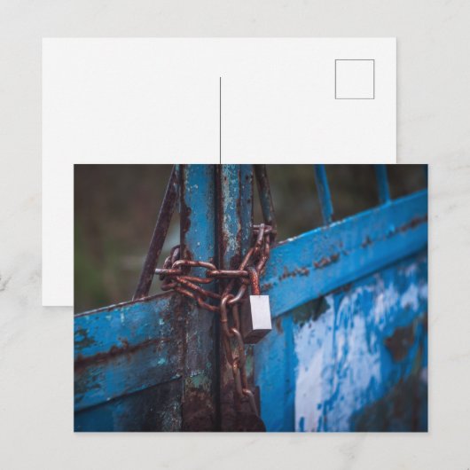 Altes Türschloss Postkarte (Vorne/Hinten)