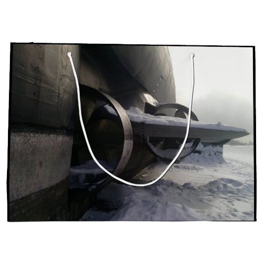 Altes U-Boot Große Geschenktüte (Rückseite)