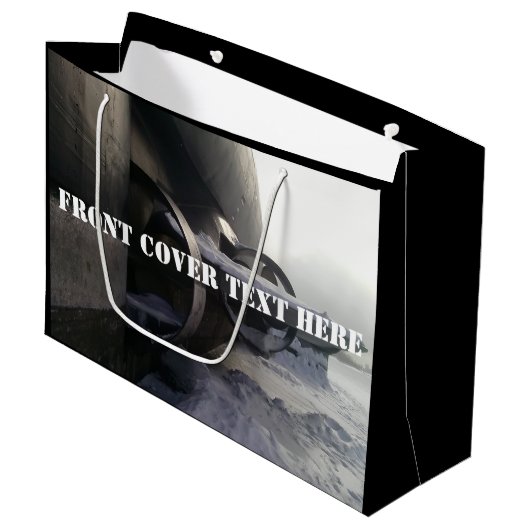 Altes U-Boot Große Geschenktüte (Vorderseite Schrägansicht)