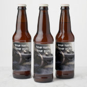 Altes U-Boot im Schnee Bierflaschenetikett (Flaschen)