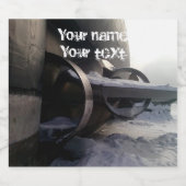 Altes U-Boot im Schnee Bierflaschenetikett (Einzelnes Label)