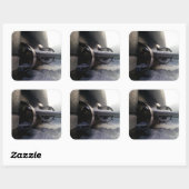 Altes U-Boot Quadratischer Aufkleber (Blatt)