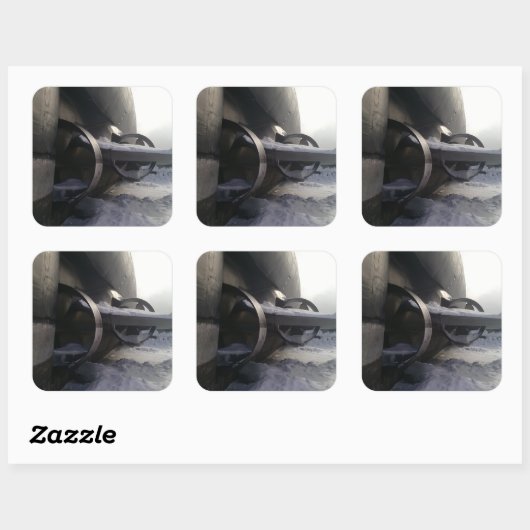 Altes U-Boot Quadratischer Aufkleber (Blatt)