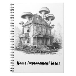 Altes überdachtes Pilzhaus Notizblock