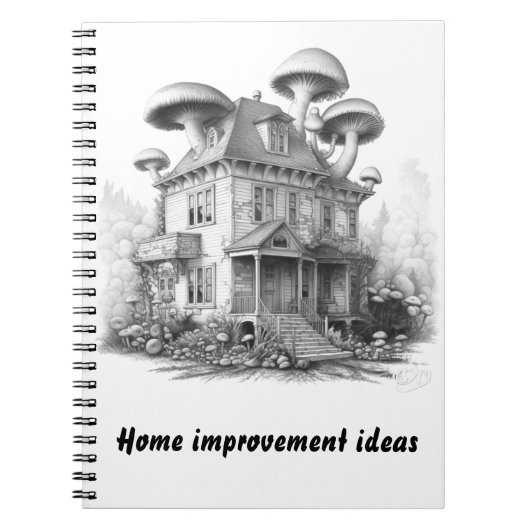 Altes überdachtes Pilzhaus Notizblock (Vorderseite)