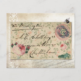 Altes Umschlag und Vintage Rose Scrapbook Paper