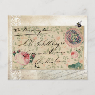 Altes Umschlag und Vintage Rose Scrapbook Paper