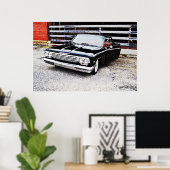 Altes und klassisches Schwarz Impala Kunstposter Poster (Heimbüro)