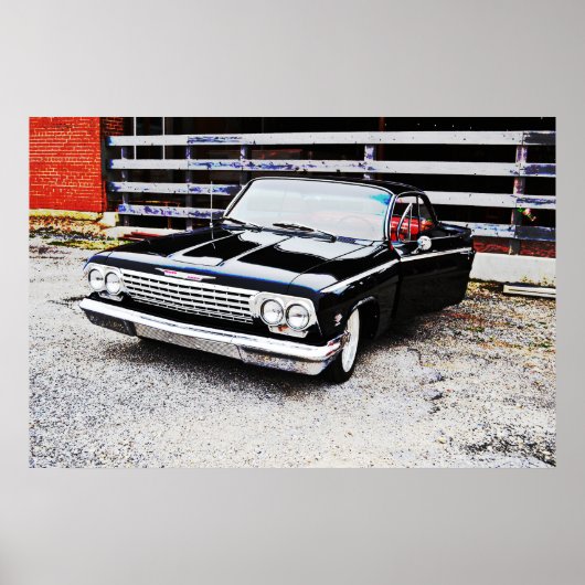 Altes und klassisches Schwarz Impala Kunstposter Poster (Vorne)