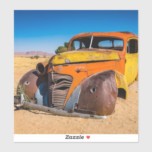 Altes und verlassenes Auto in Solitaire, Namibia Aufkleber (Blatt)