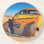 Altes und verlassenes Auto in Solitaire, Namibia Getränkeuntersetzer (Vorne)