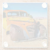 Altes und verlassenes Auto in Solitaire, Namibia Glasuntersetzer (Rückseite)