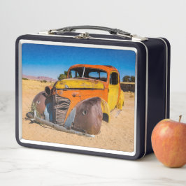 Altes und verlassenes Auto in Solitaire, Namibia Metall Brotdose