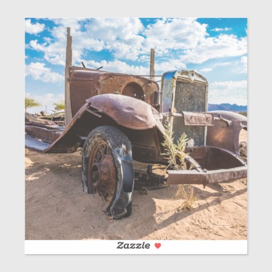 Altes und verlassenes Auto Nr. 3 in Solitaire, Nam Aufkleber (Blatt)