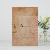 Altes verkettetes Telegrammgeschosse Briefpapier (Stehend Vorderseite)