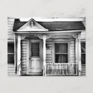 Altes verlassenes Haus Nummer 90 BW Postkarte