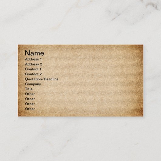 Altes verpackenpapier mit Streifen für Hintergrund Visitenkarte (Vorderseite)
