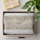 Altes Verziertes Goldrahmen-Tissue Paper für Decou Seidenpapier (Geschenk)