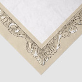 Altes Verziertes Goldrahmen-Tissue Paper für Decou Seidenpapier (Detail)