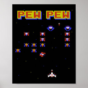 Altes Videospiel aus den 80er Jahren, Vintage-Comp Poster