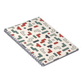 Altes Videospiel, nahtloses Muster, Hintergrund Notizblock (Rechte Seite)