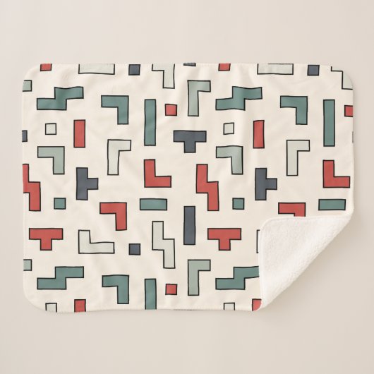 Altes Videospiel, nahtloses Muster, Hintergrund Sherpadecke (Vorderseite (Horizontal))