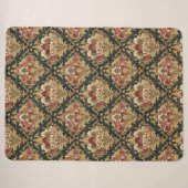 Altes viktorianisches Damastmuster Sherpadecke (Vorderseite (Horizontal))