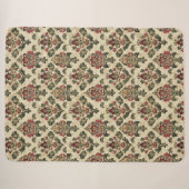 Altes viktorianisches Damastmuster Sherpadecke (Vorderseite (Horizontal))