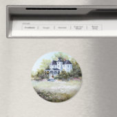 Altes Viktorianisches Haus mit Katzen Rustikales L Magnet (In Situ (Geschirrspüler))