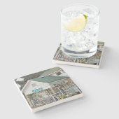 Altes Vinings Gasthaus, Vinings, Atlanta, Steinuntersetzer (Seitenansicht)