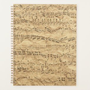 Altes Vintag antikes Musikblatt-5 Planer