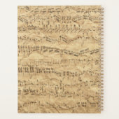 Altes Vintag antikes Musikblatt-5 Planer (Rückseite)