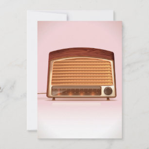Altes Vintage-Retro-Radio planyer Einladung