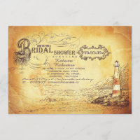 Altes Vintager Leuchtturm nautisches Brautparty