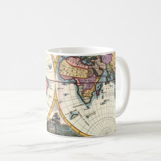 Altes Vintages antikes Kaffeetasse (VorderseiteRechts)