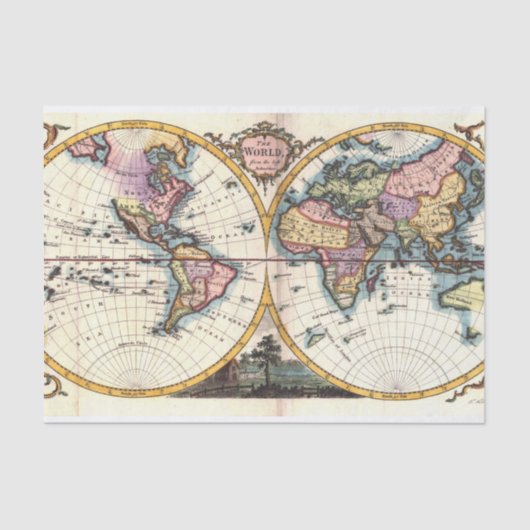 Altes Vintages antikes Seidenpapier (Vorderseite)