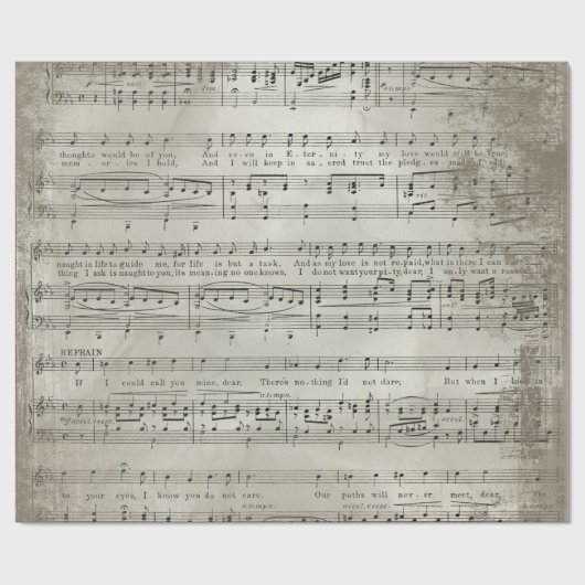 Altes Vintages Antiquitätenblatt 4 Geschenkpapier (Flach)