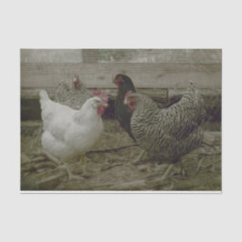 Altes Vintages Barnyard Country Chicken Seidenpapier